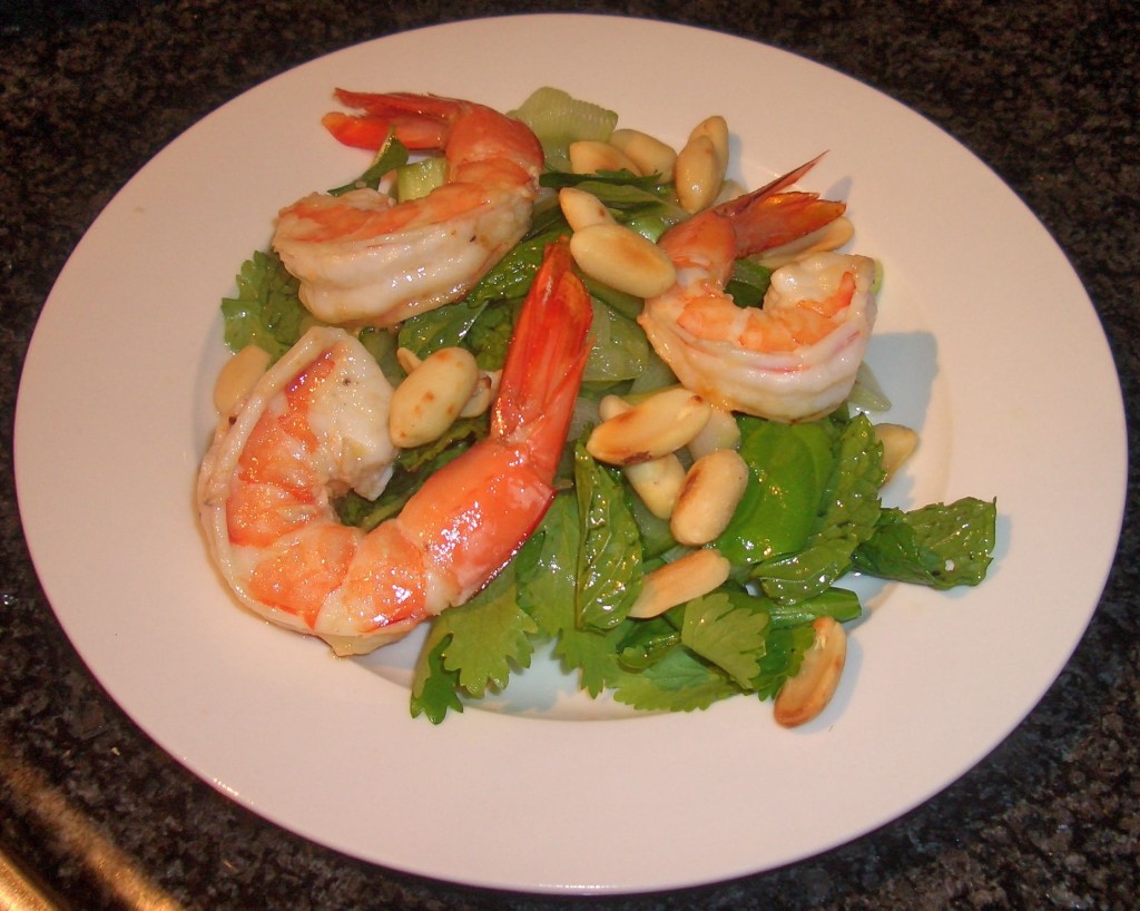 asian prawn salad