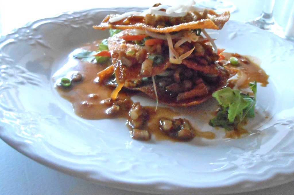 Deliciously deconstructed pork wonton