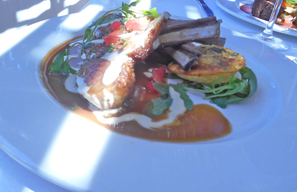 Tender lamb chops with a delicate sauce
