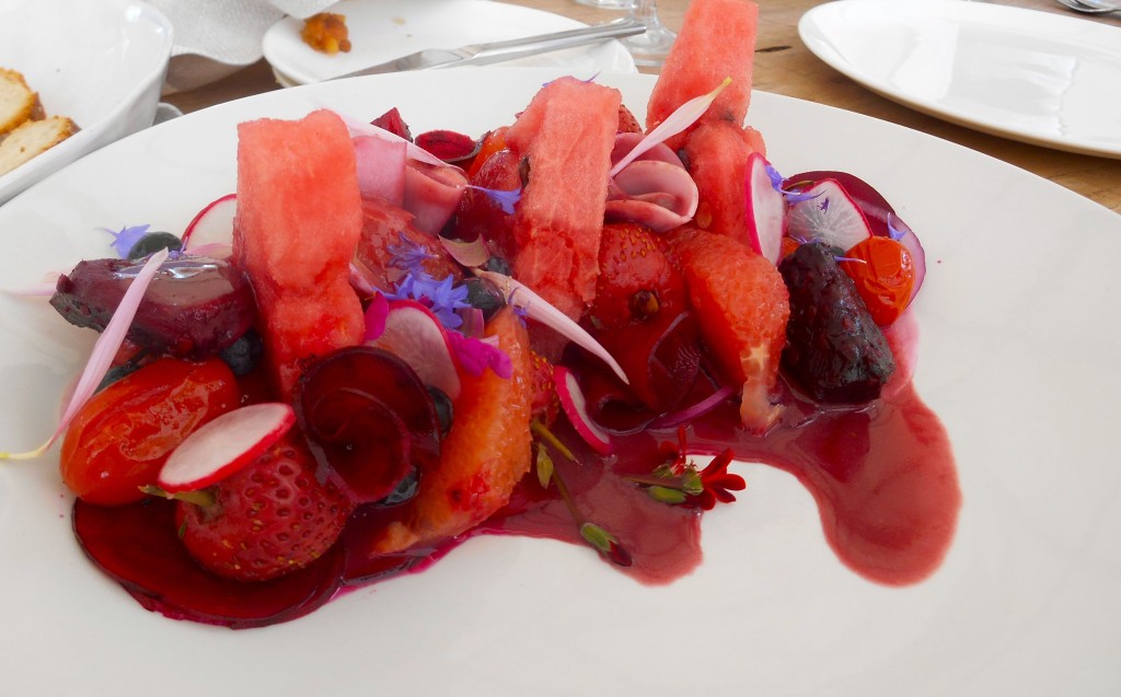 Vibrant reds with crunch red salad