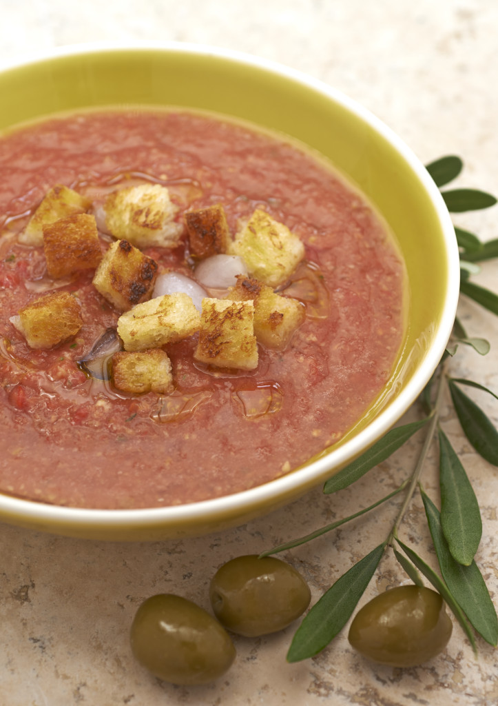 Health-giving gazpacho with an olivey twist