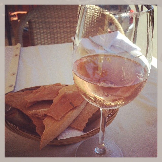 A crisp glass of rose awaited me