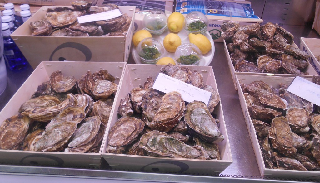 First stop, oysters and Cava