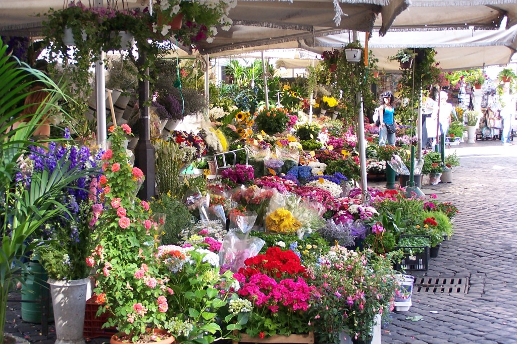 Flowers abound in the beautiful market