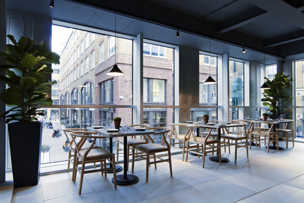 The light-filled, spacious restaurant
