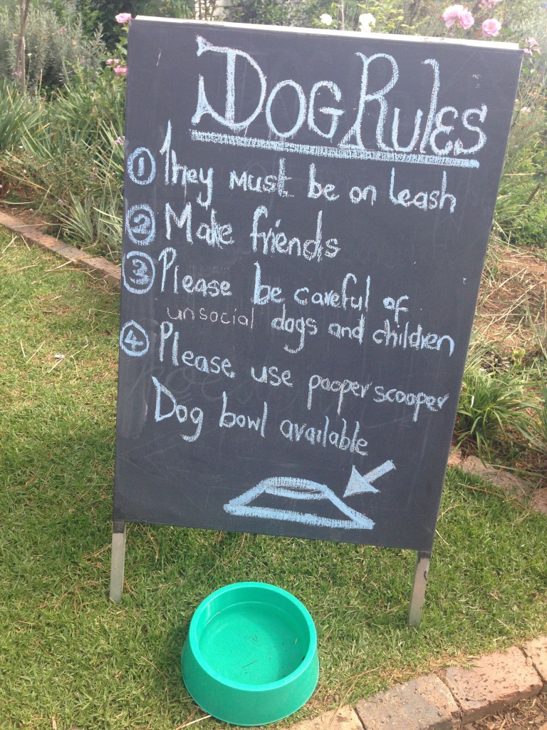 dog rules sign