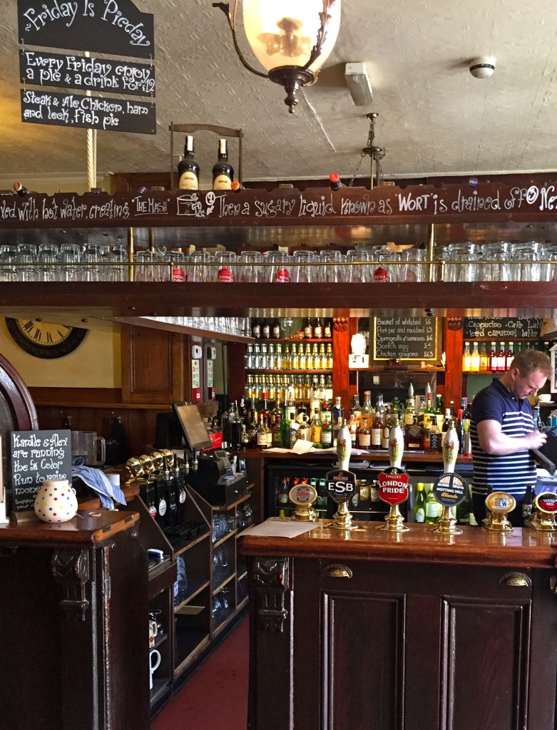 the bar