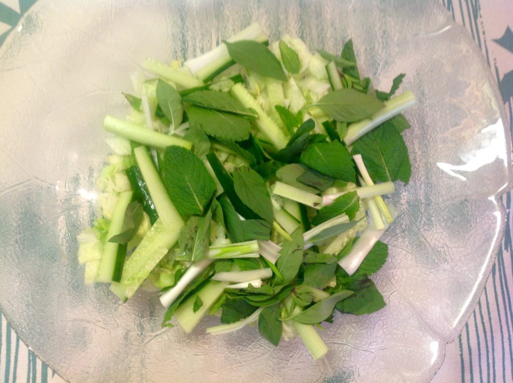 A platter of beautifully fresh greenness