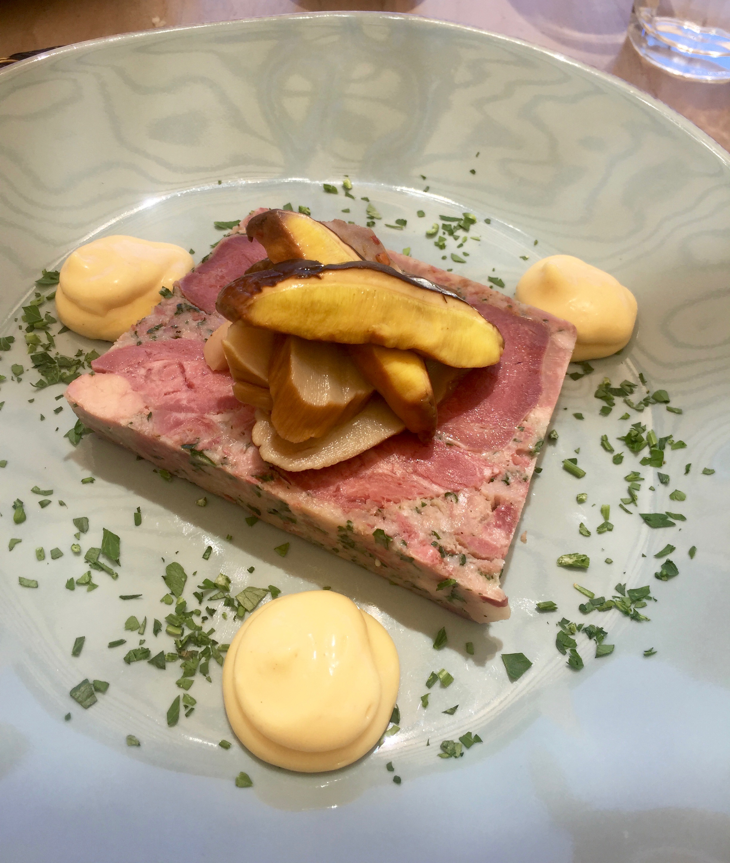 Tongue terrine at Glenelly in Stellenbosch