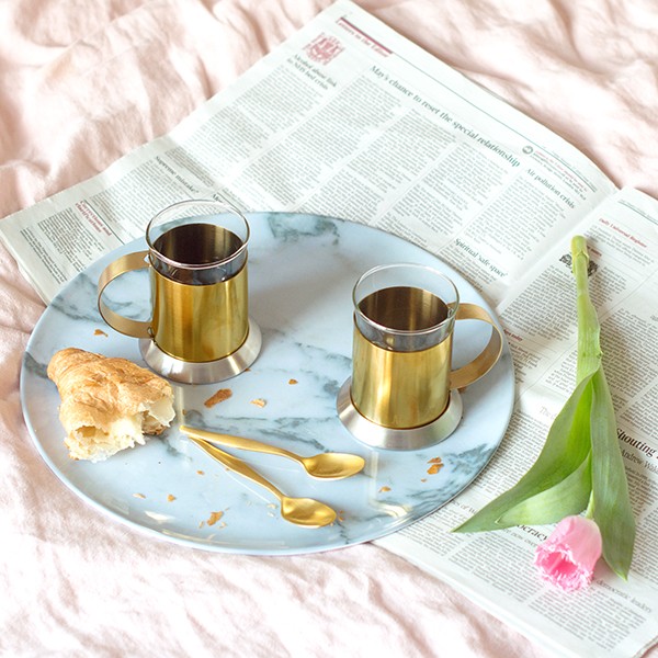 Brushed Gold Coffee Cups from MiaFleur