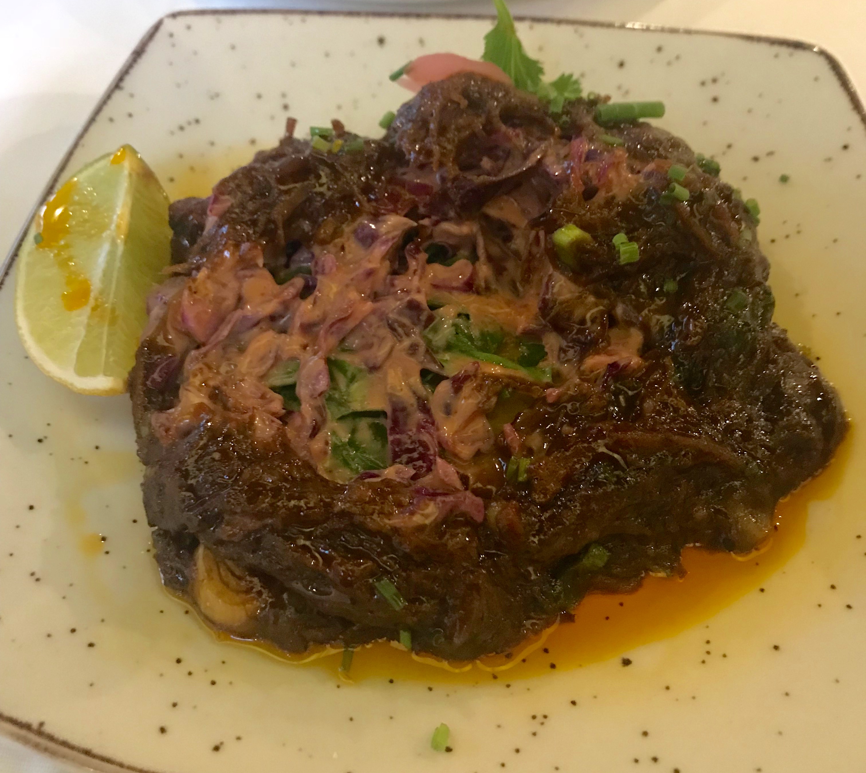 Sixteen82: sticky ginger and chili beef